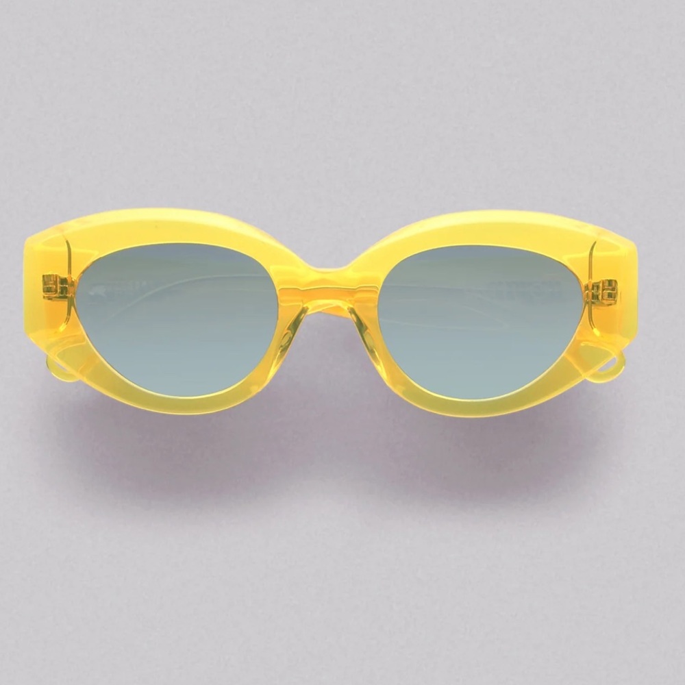Philo Eyewear Petra Yellow Mirrored Sunglasses